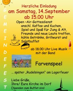 DE - Glaube - Liebe - Hoffnung zum Gemeindefest @ Gemeindefest